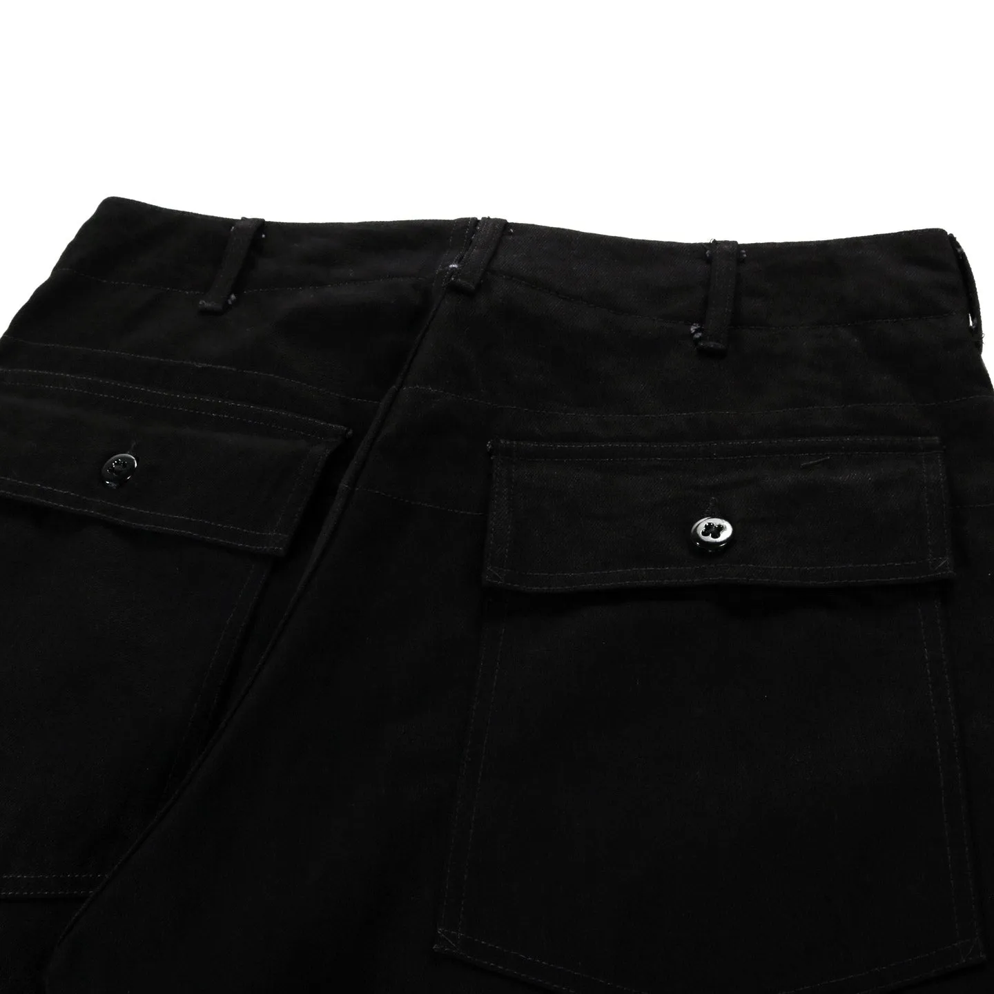 ENGINEERED GARMENTS FATIGUE PANT BLACK COTTON BULL DENIM