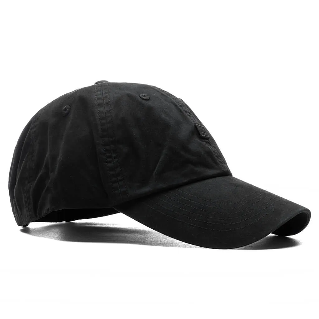 Face Logo Patch Hat - Black