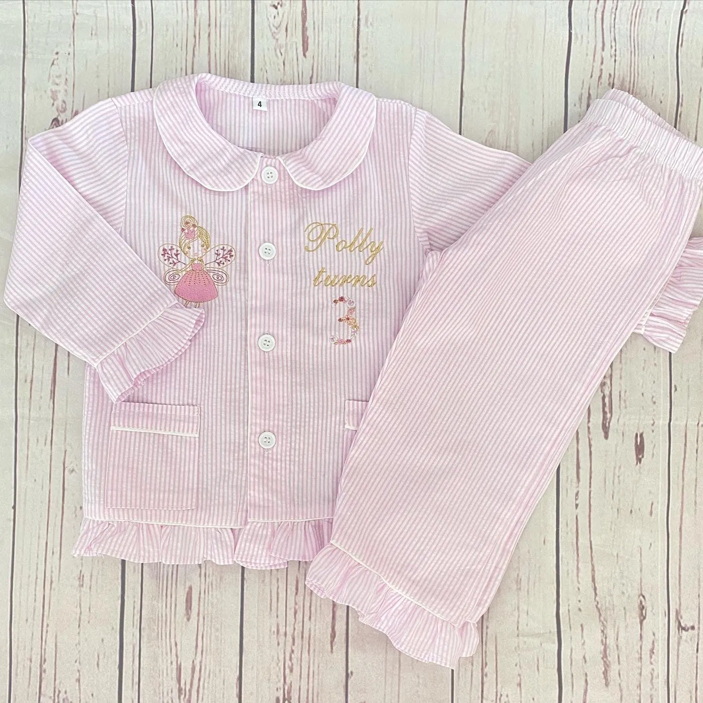 Fairy Floral Pink Ruffle Pjs