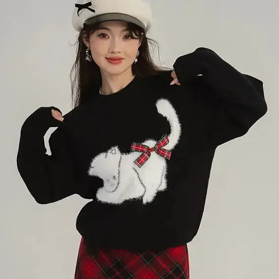 Fashion Kitty Cashmere Knitted Autumn Winter Sweater