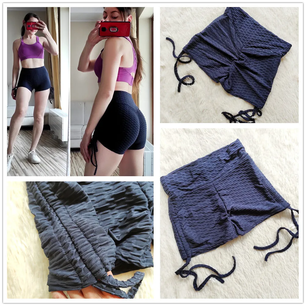 FitFemme Sportshorts mit hoher Taille und Kordelzug