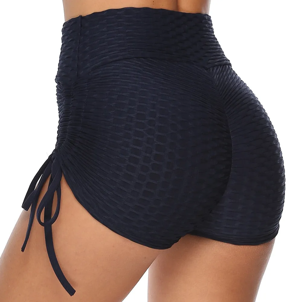 FitFemme Sportshorts mit hoher Taille und Kordelzug