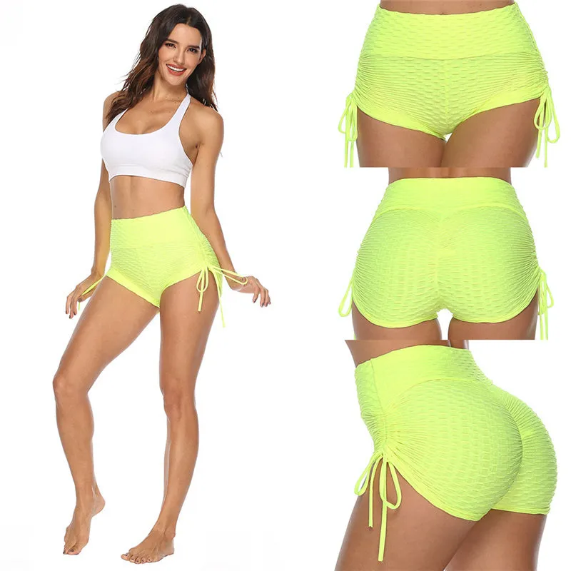 FitFemme Sportshorts mit hoher Taille und Kordelzug