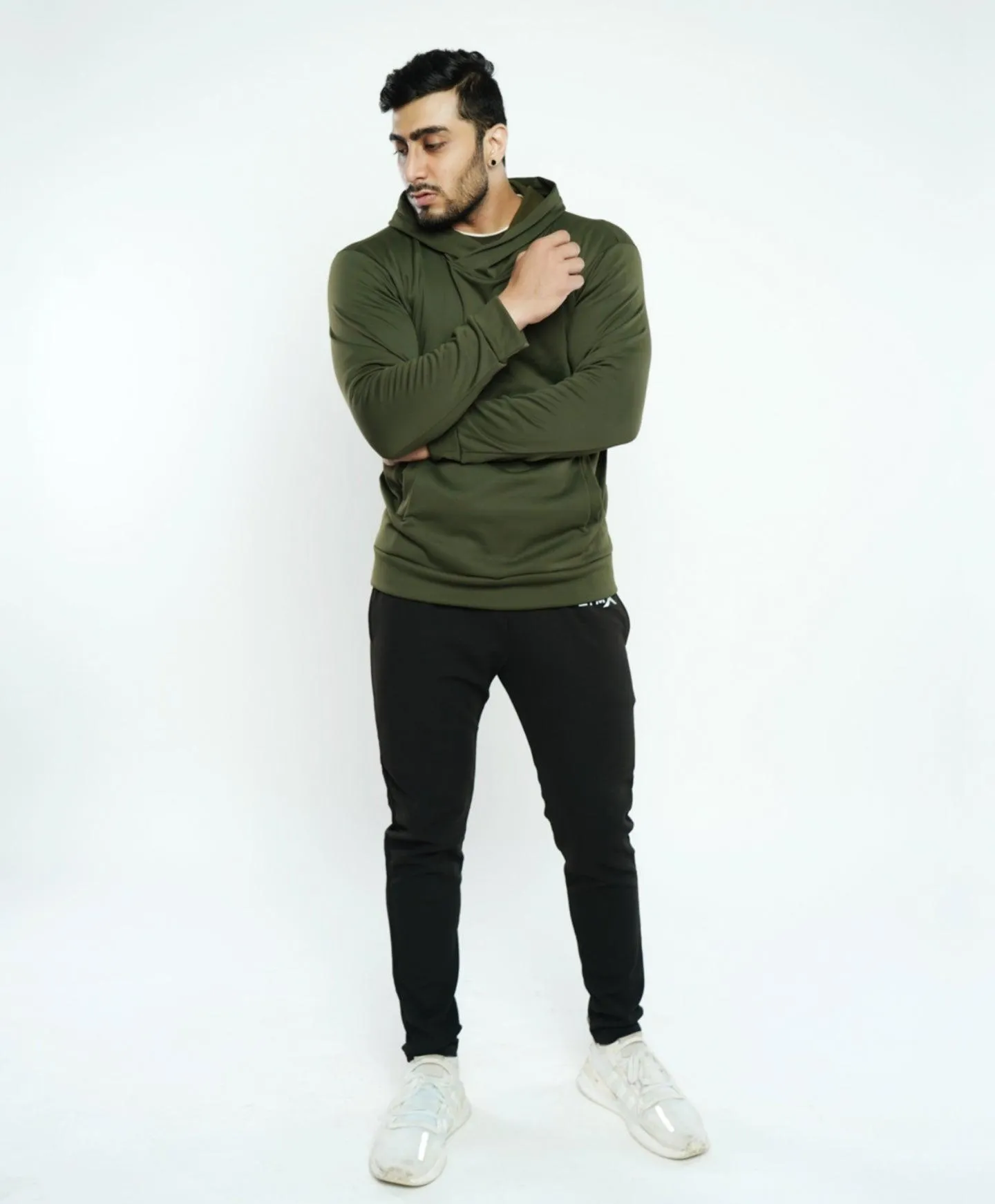 Fleece Tech Pullover- Olive Green - Sale