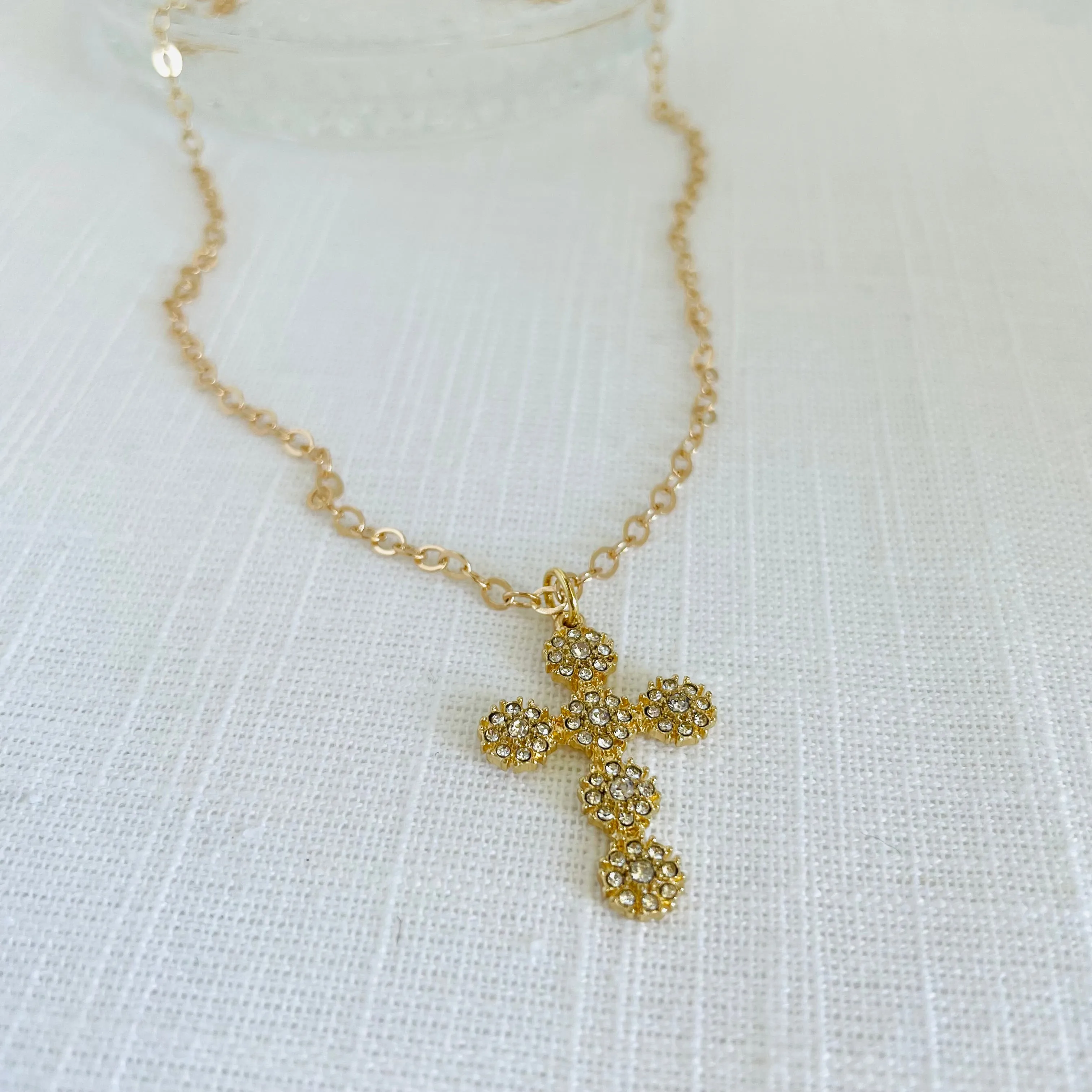 Floral Cross Pendant