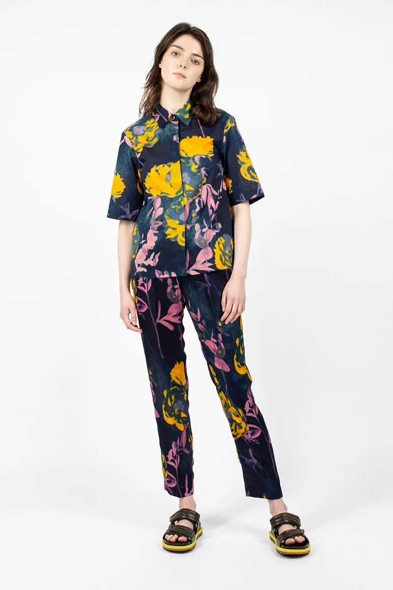 Floral Pants Navy