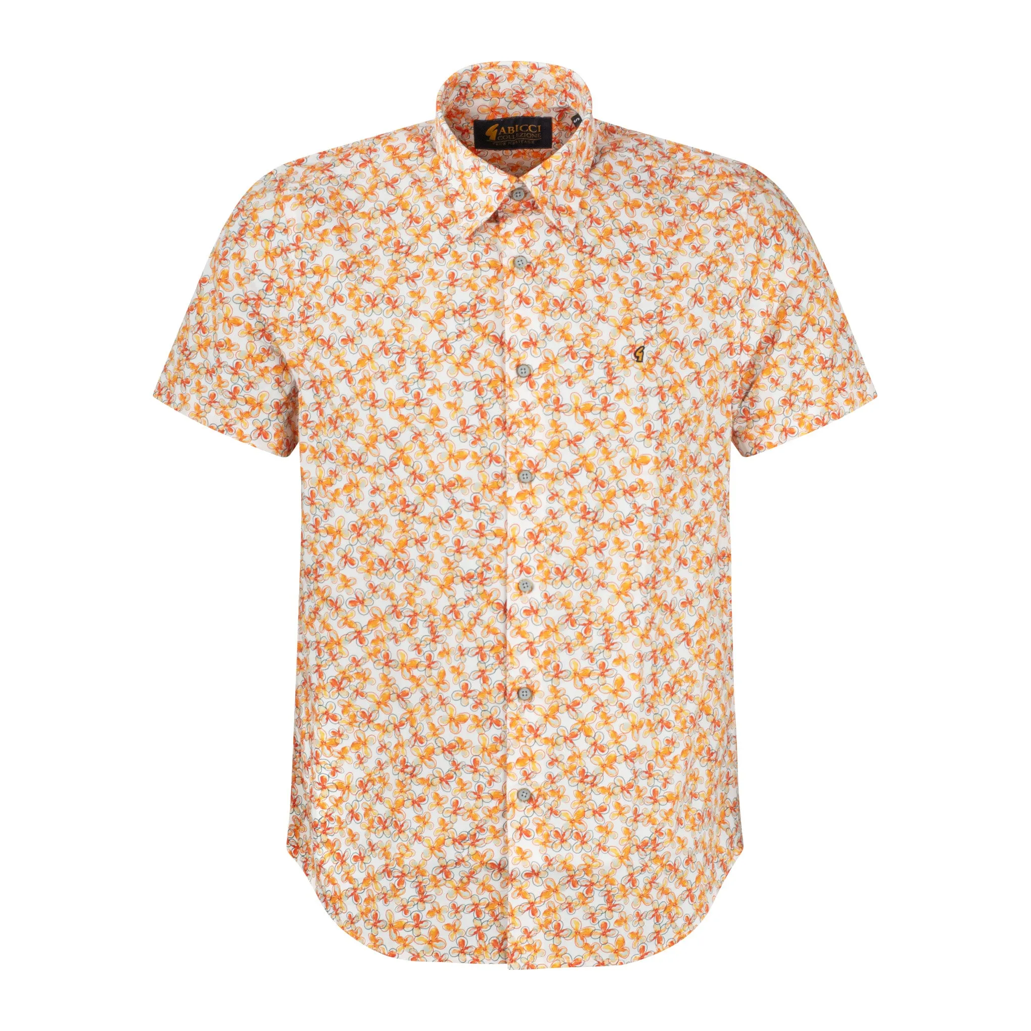 Gabicci Classic Floral Print Shirt Yellow