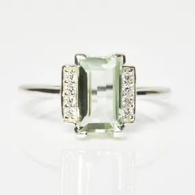 Georgia Green Amethyst & White Topaz Ring