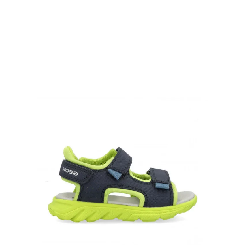 GEOX SANDALO AIRADYUM BO J45F1A BLU-LIME