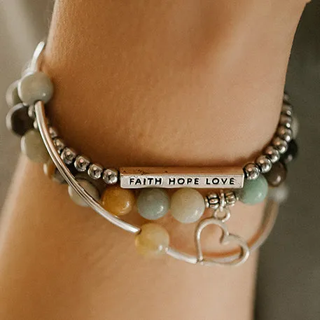 Godmother | Stone Beaded Charm Bracelet | Botswana