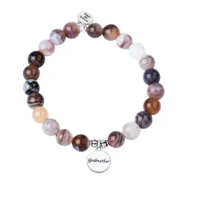 Godmother | Stone Beaded Charm Bracelet | Botswana