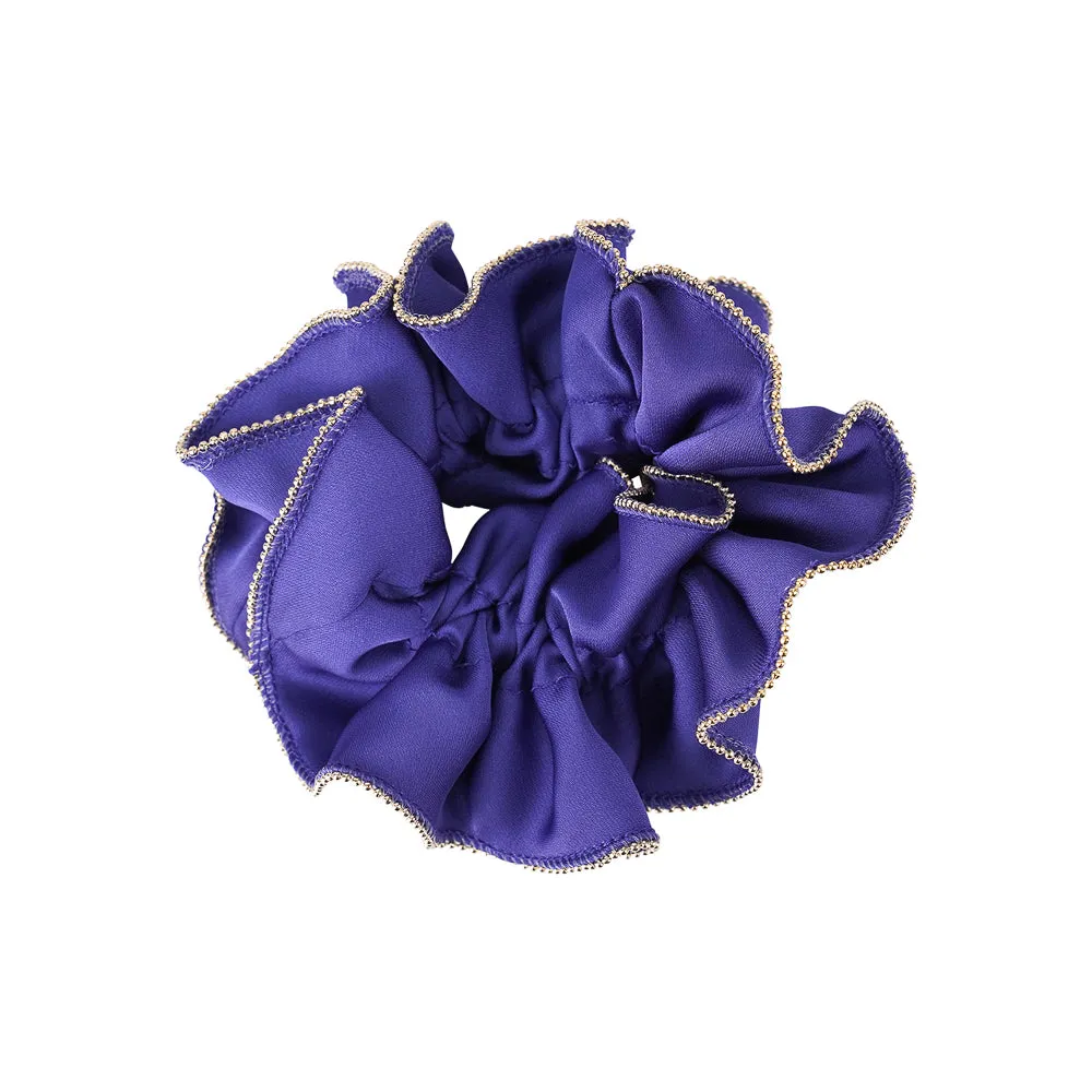 GOLD TRIM SATIN SCRUNCHIES CLASSIC