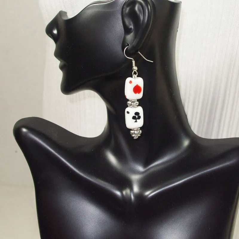 Hadara Card Face Bead Earrings