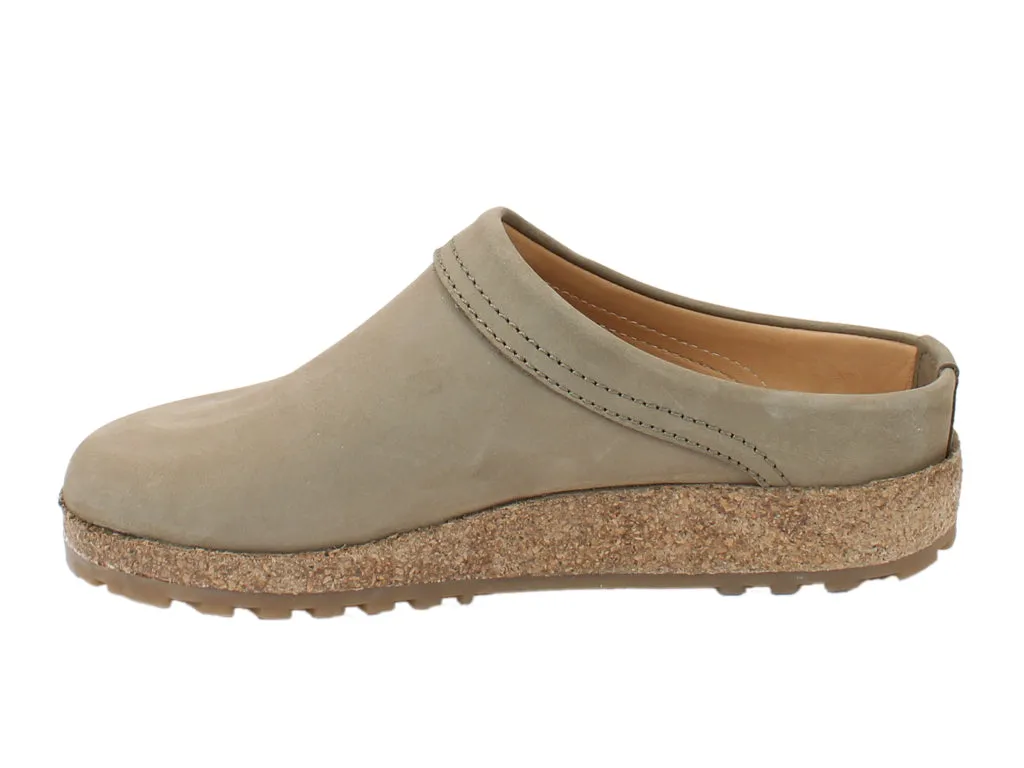 Haflinger Leather Clogs Malmo Taupe