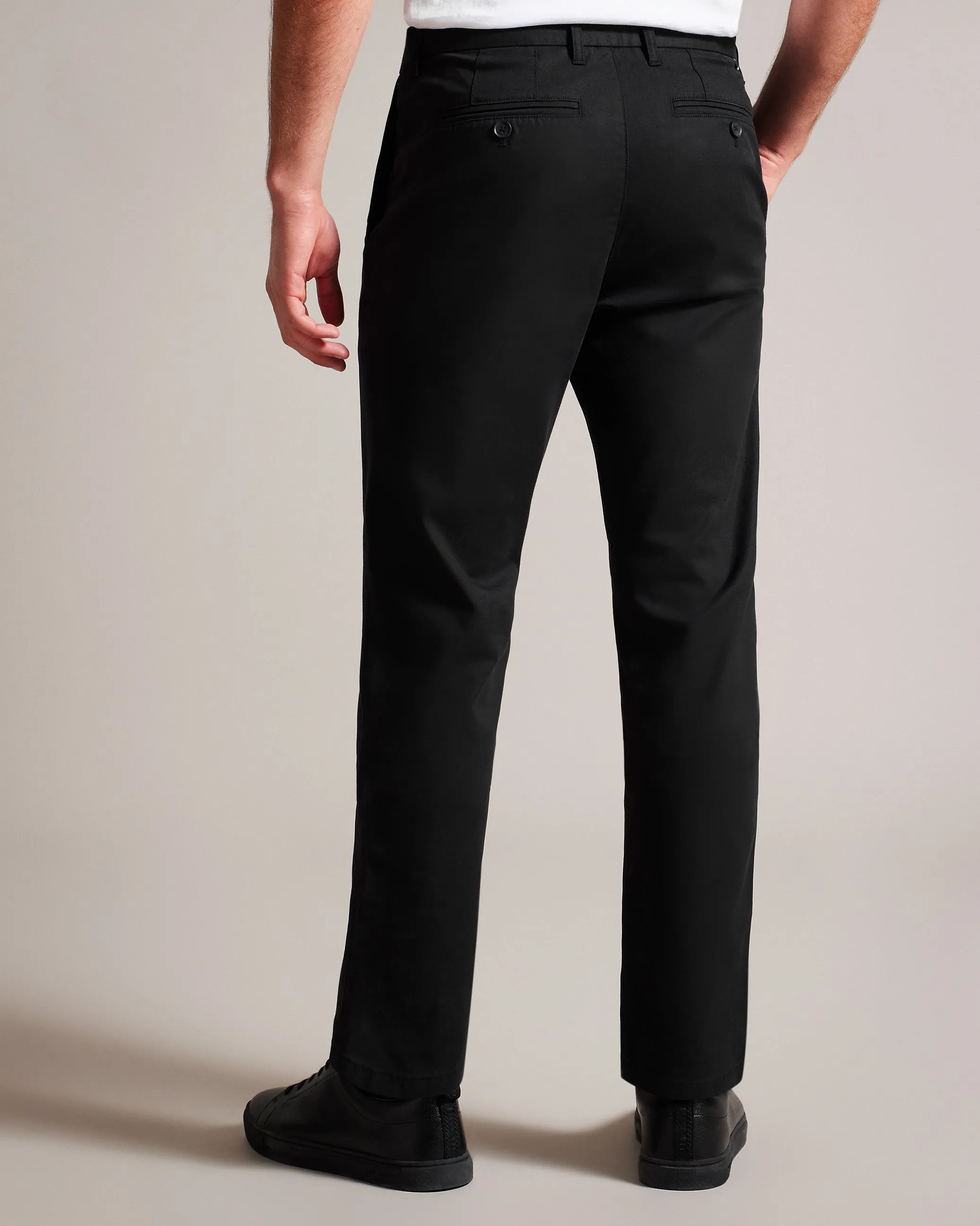 Haydae Slim Fit Textured Chino Trouser Black