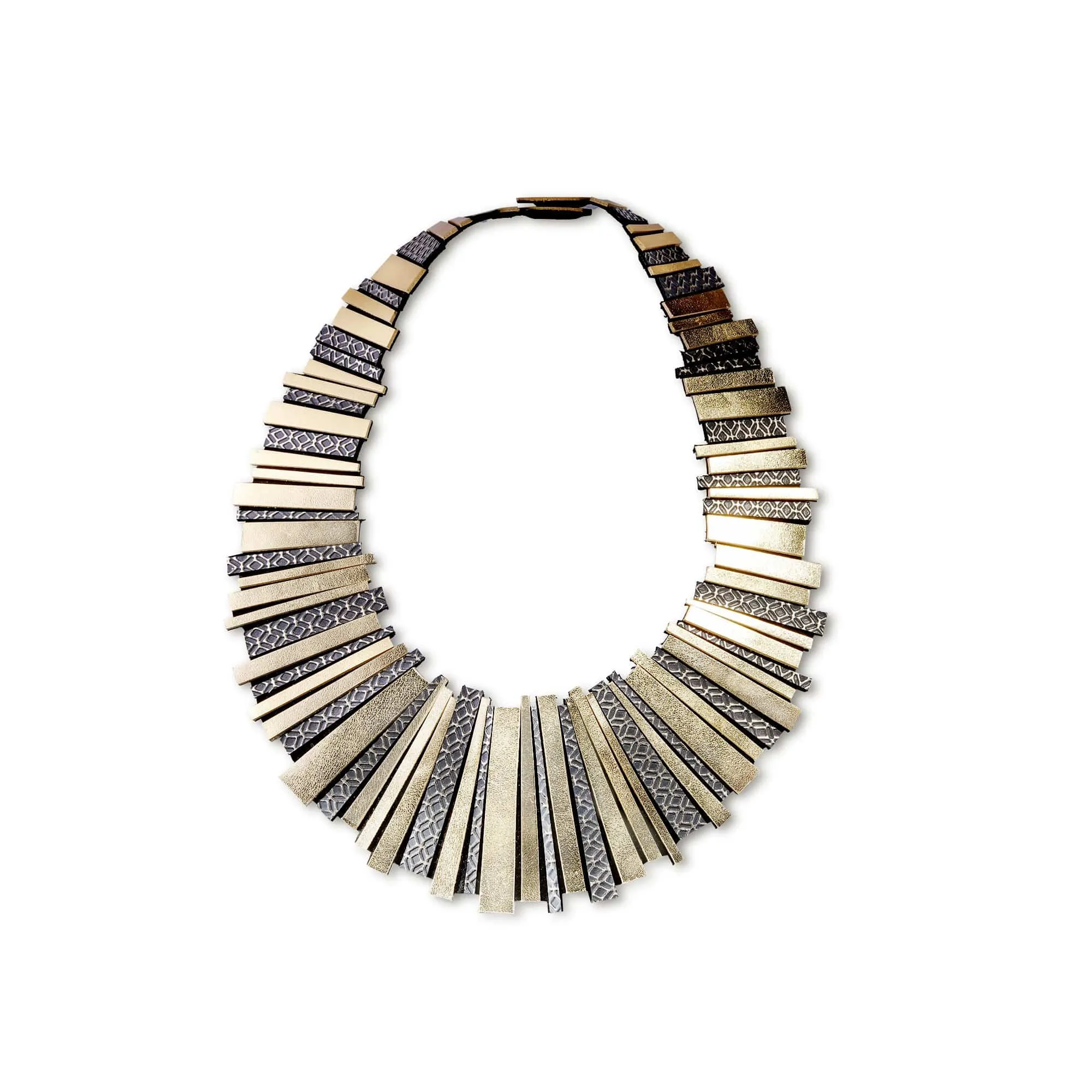 Hellena blue leather statement necklace