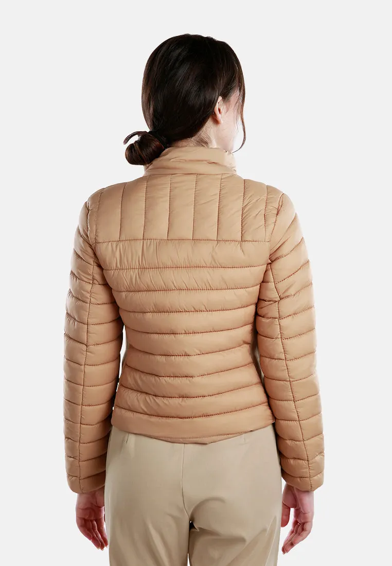 High Collar Quilted Jacket