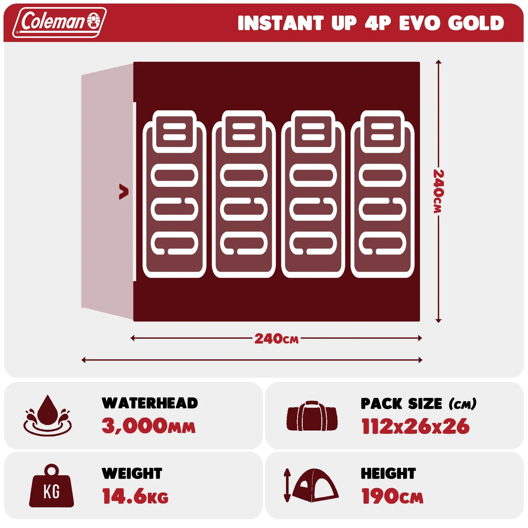 Instant Up 4P Evo Gold Series Tent