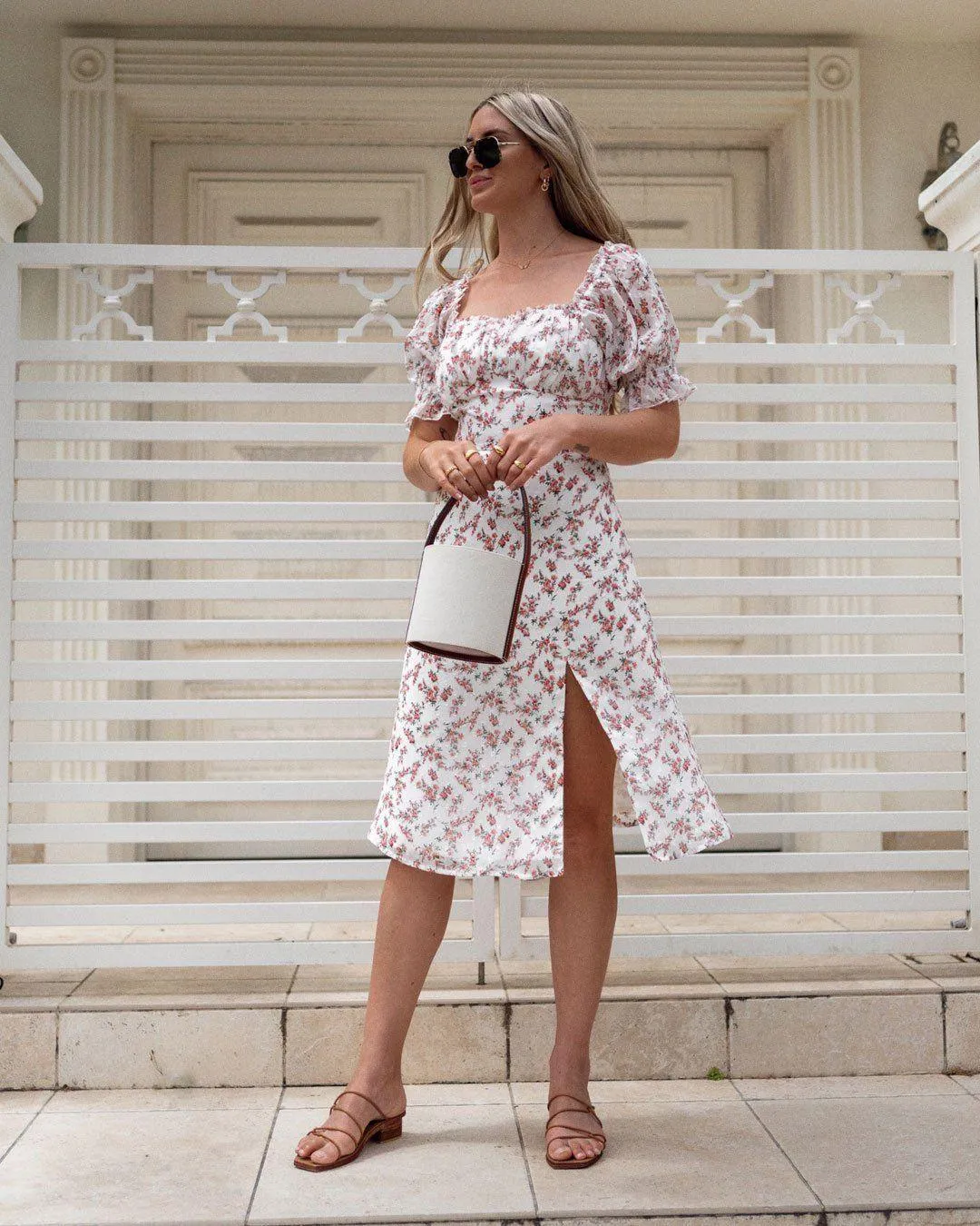 Kristen Dress - White Floral