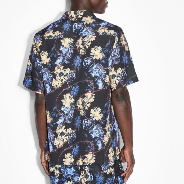 Ksubi Hyperflower Resort Short Sleeve Shirt (Black) MSP23SH005