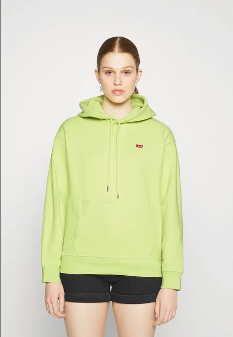 Levi's oversized women's minilogo sweatshirt with hood 246930034 daiquiri green 