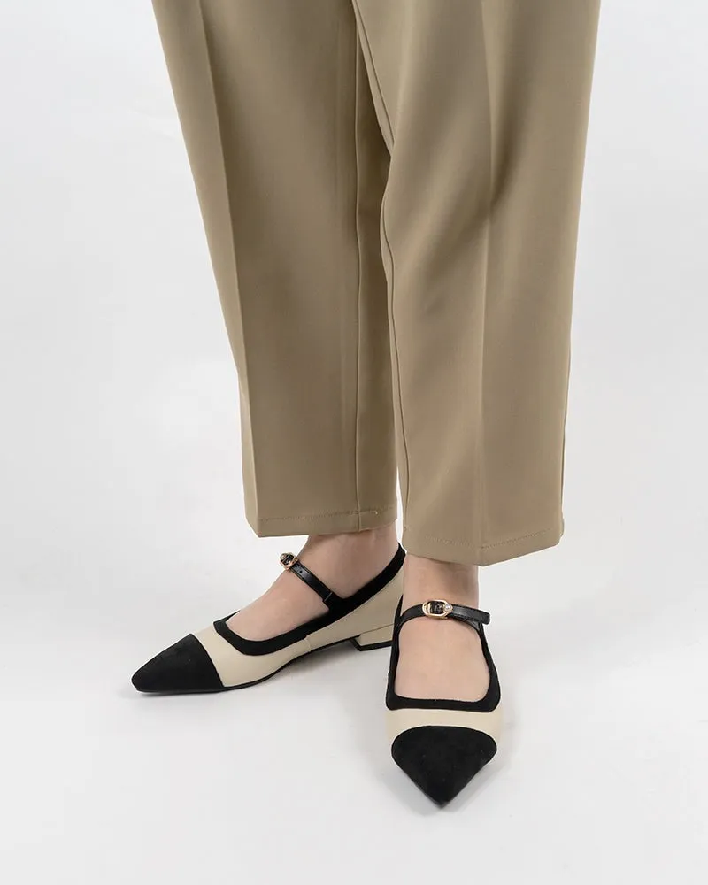 Mary Jane Pointed Toe Slip on Flats Comfort Loafers