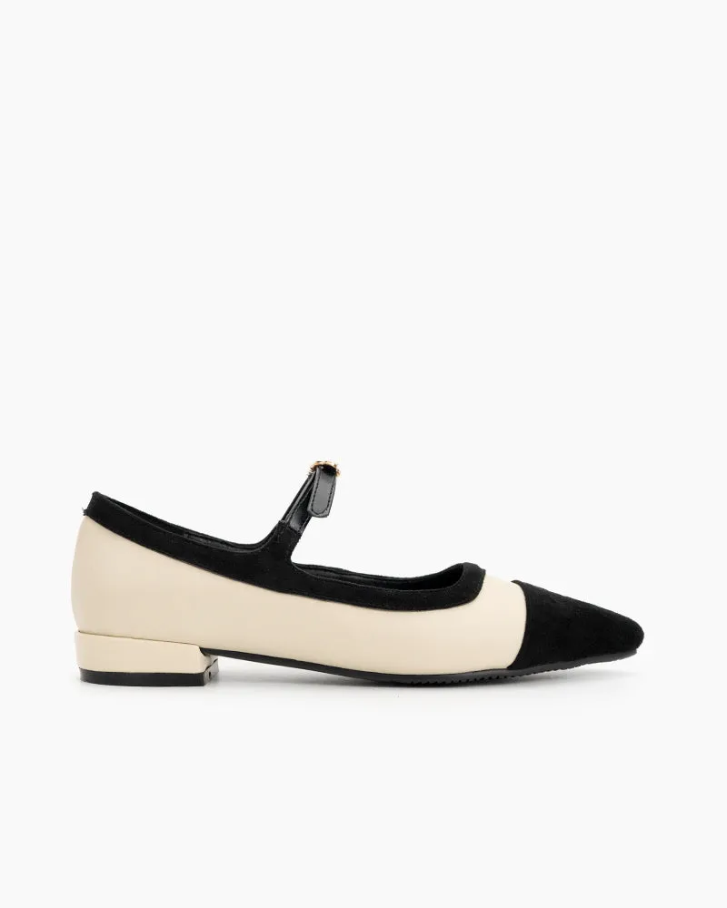 Mary Jane Pointed Toe Slip on Flats Comfort Loafers