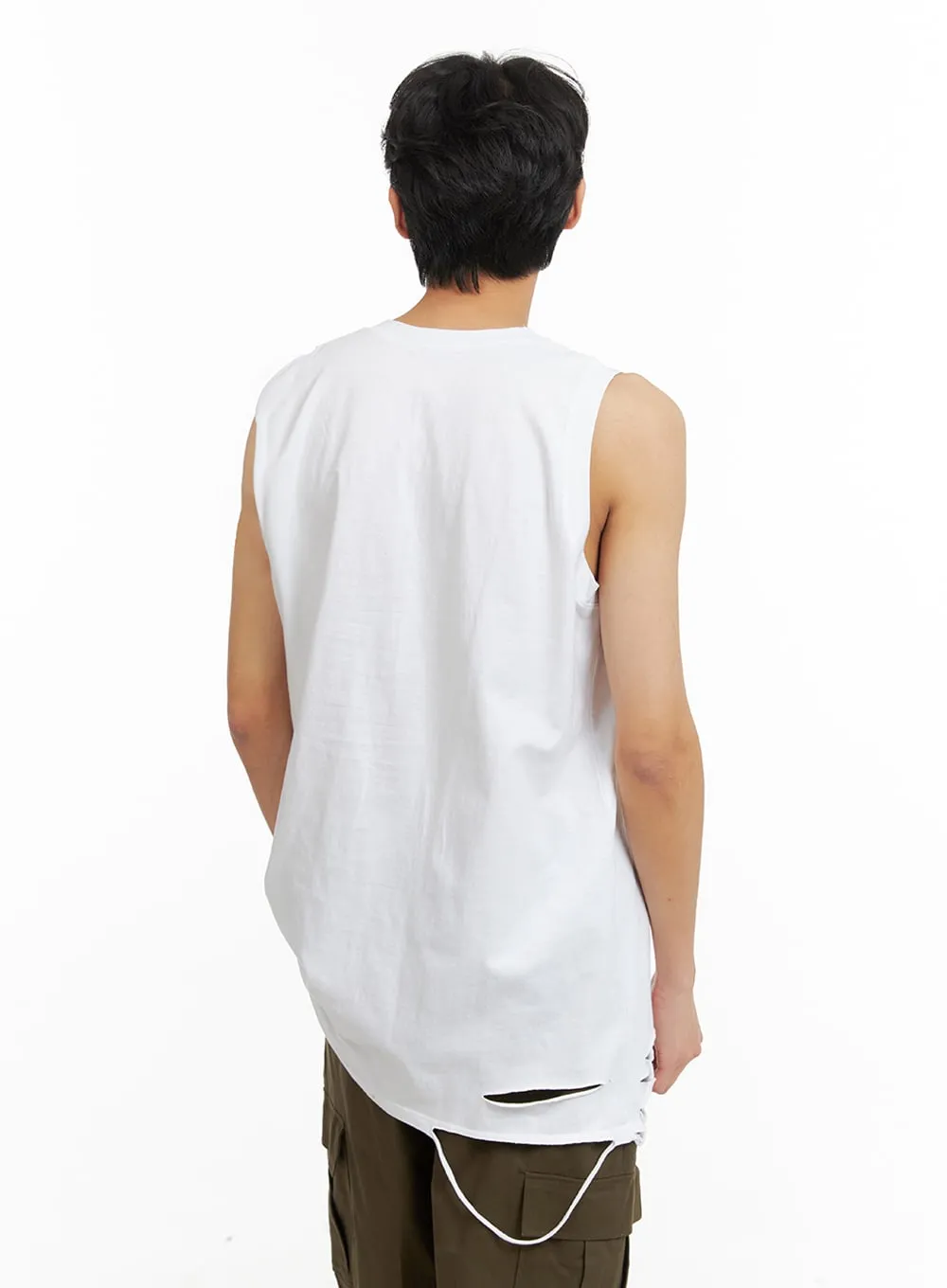 Men's Cut-Out Sleeveless Top IA402