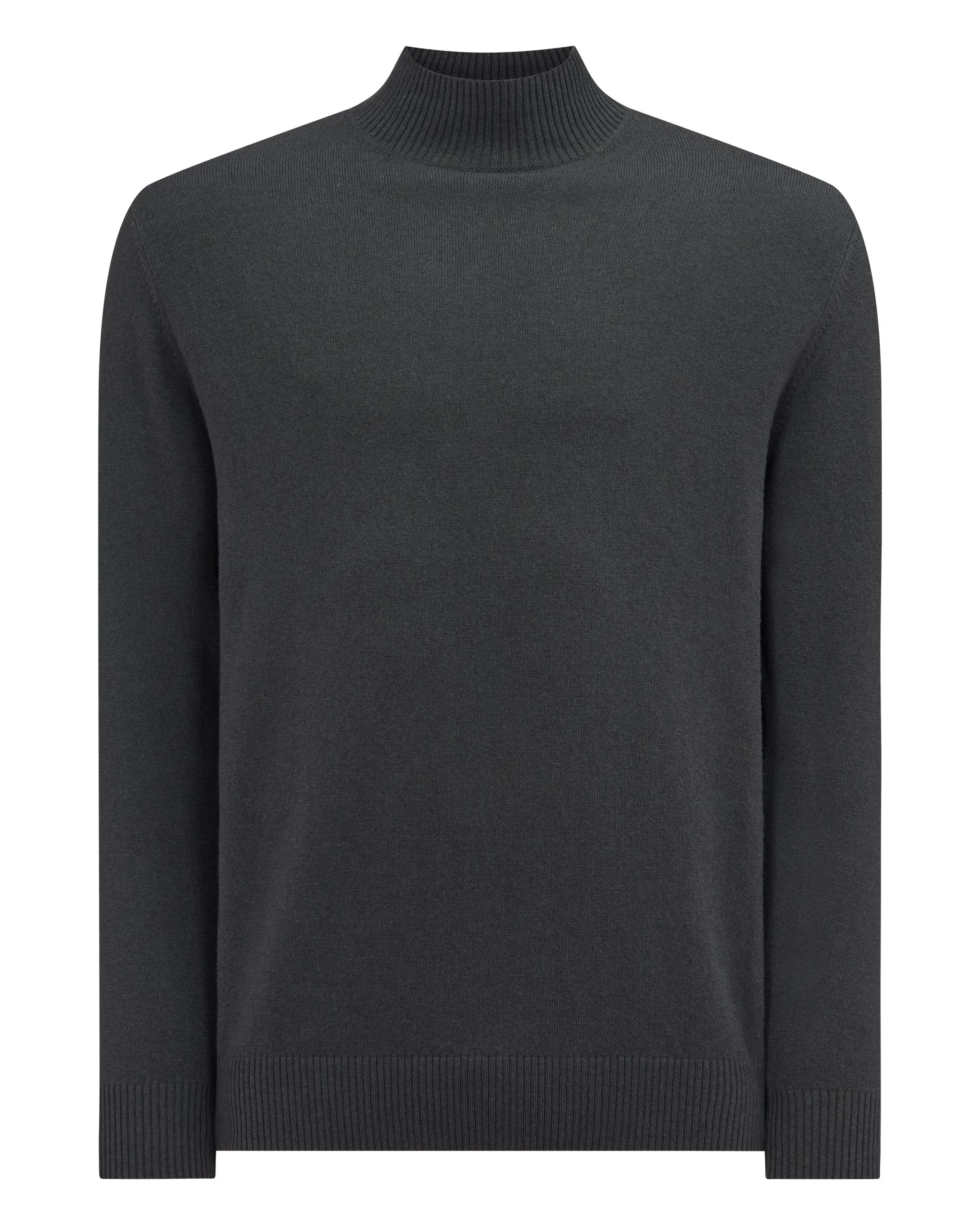 Men's Mayfair Turtle Neck Cashmere Sweater Anthracite Grey