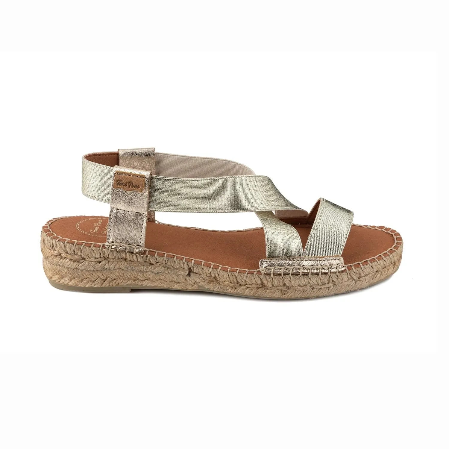 Metallic Cotton Blend Wedge Espadrille for Women - Eire-RC