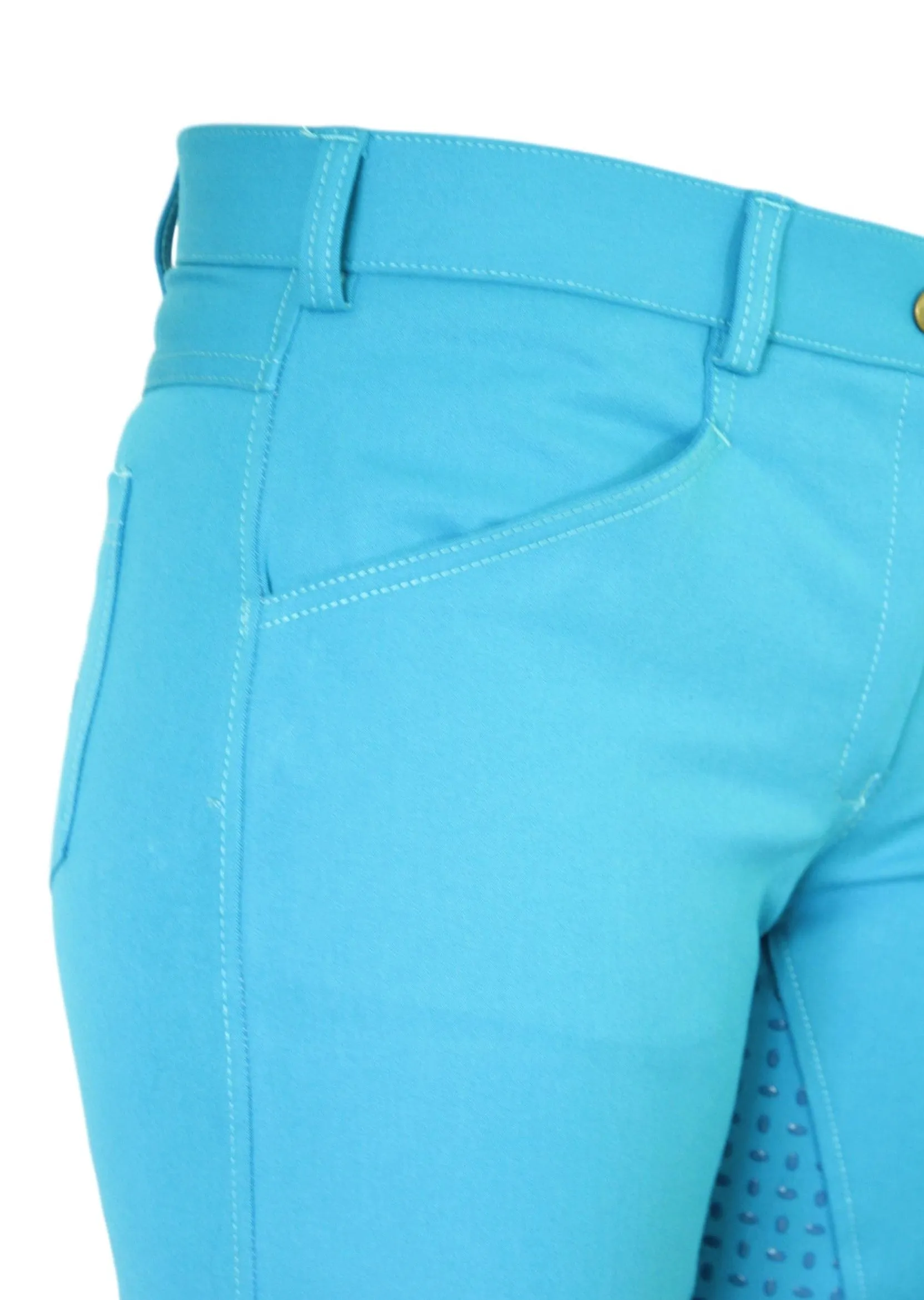 Micro Woven Cotton Blend Jodhpurs in Turquoise - Final runout, Last sizes