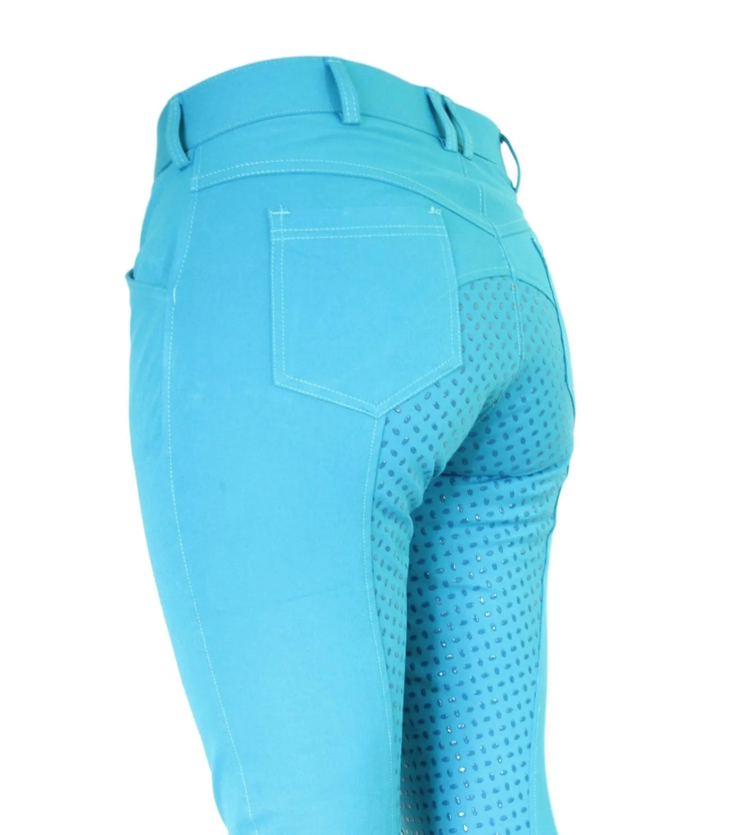 Micro Woven Cotton Blend Jodhpurs in Turquoise - Final runout, Last sizes