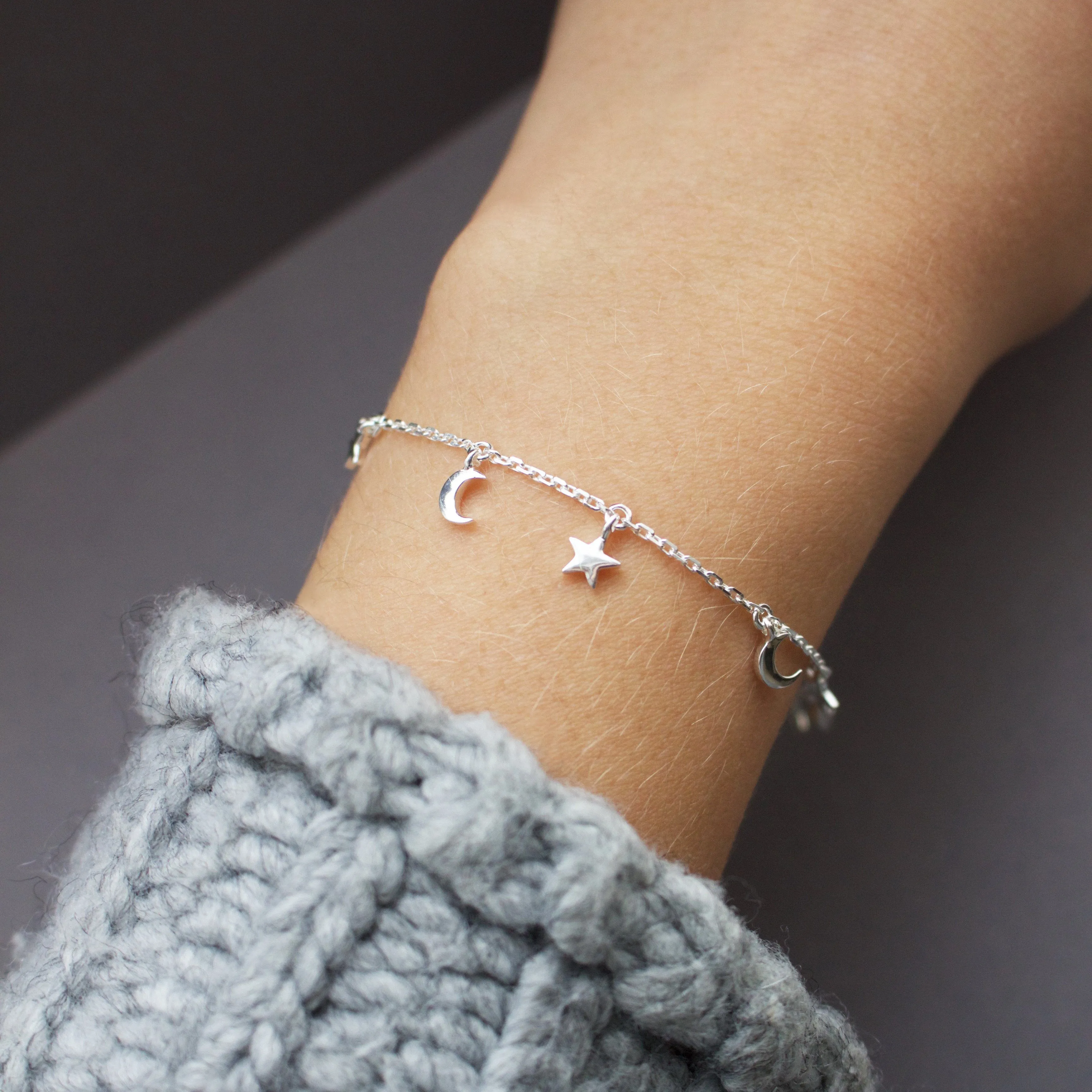 Mini Moon & Stars Charm Bracelet