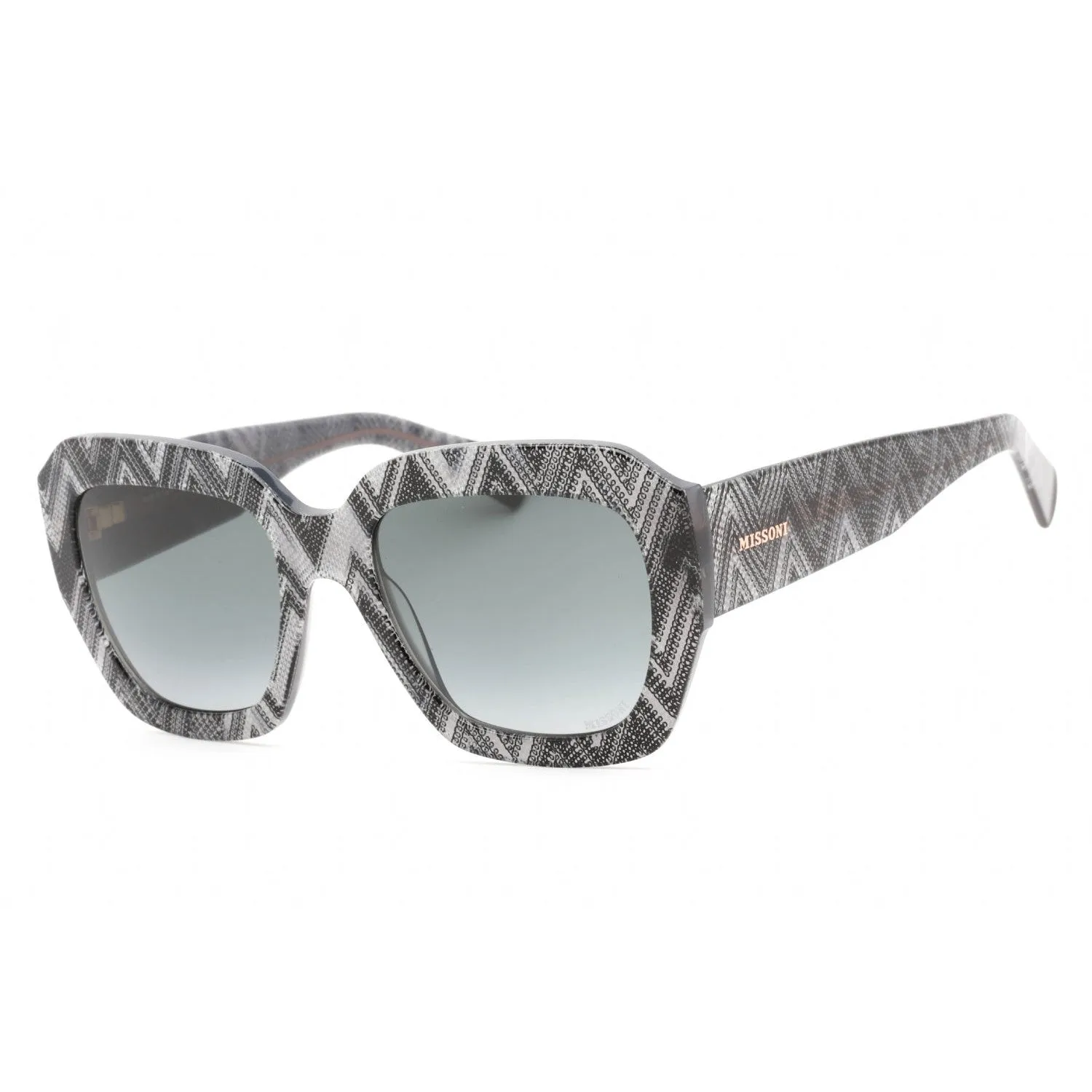 Missoni MIS 0079/S Sunglasses Black Pattern / Grey Shaded Women's