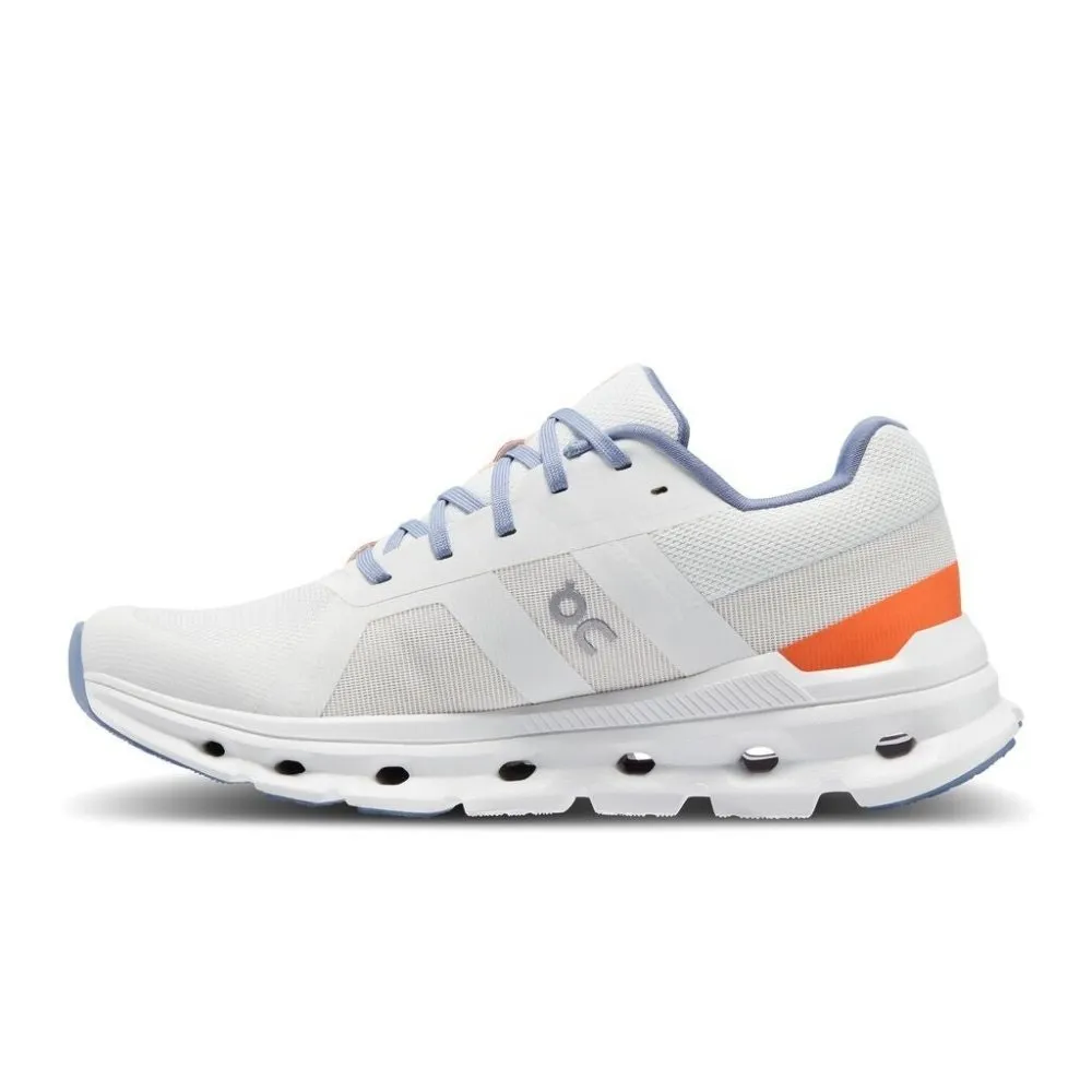 On Women's Cloudrunner - Undyed-White/Flame