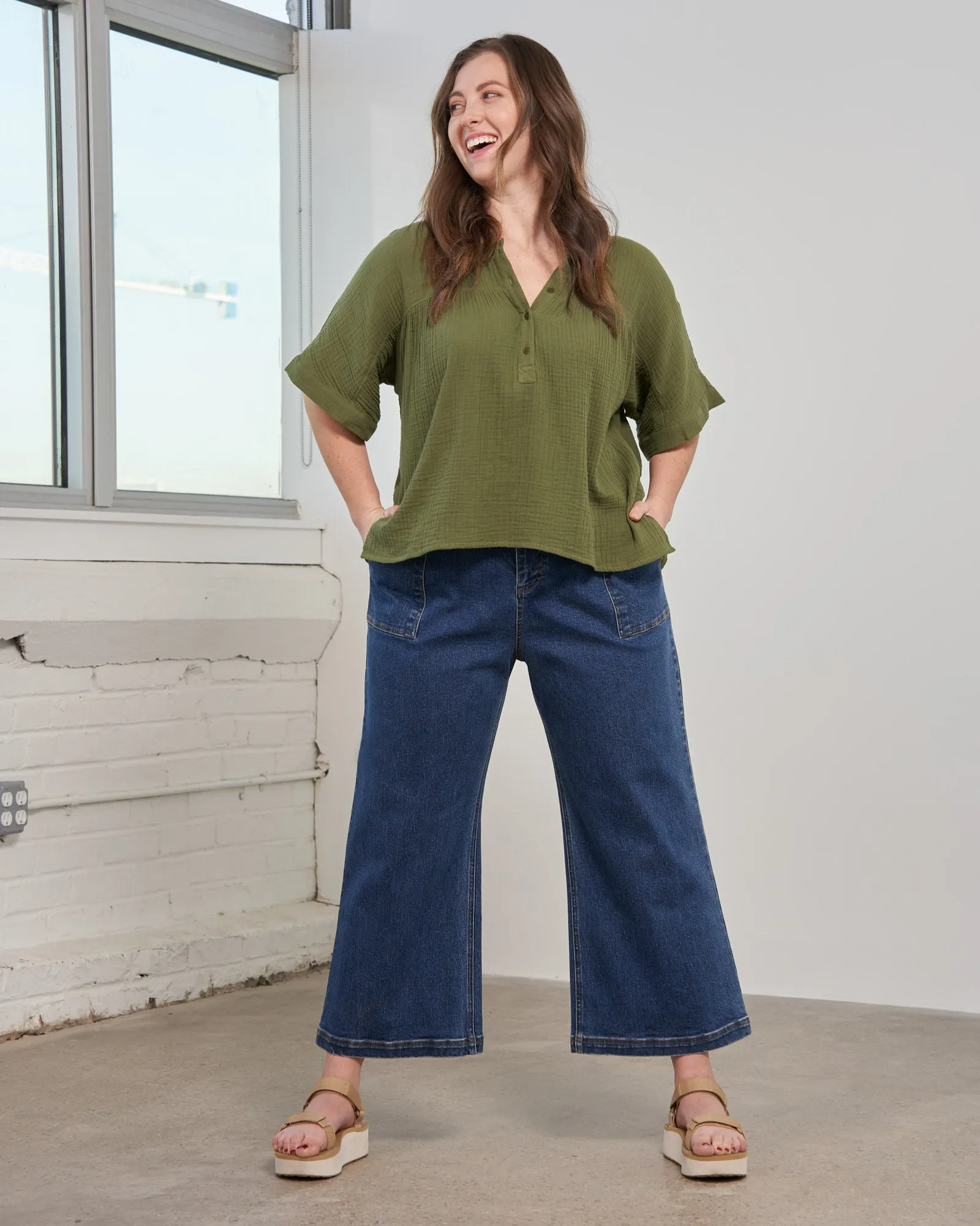 Organic Wide Leg Jean