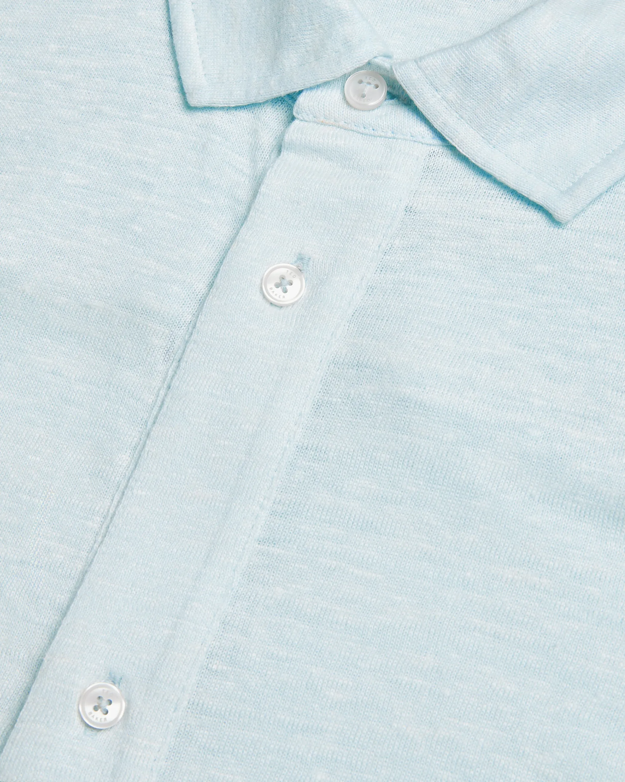 Panly Ls Regular Linen Button Through Pl-Blue