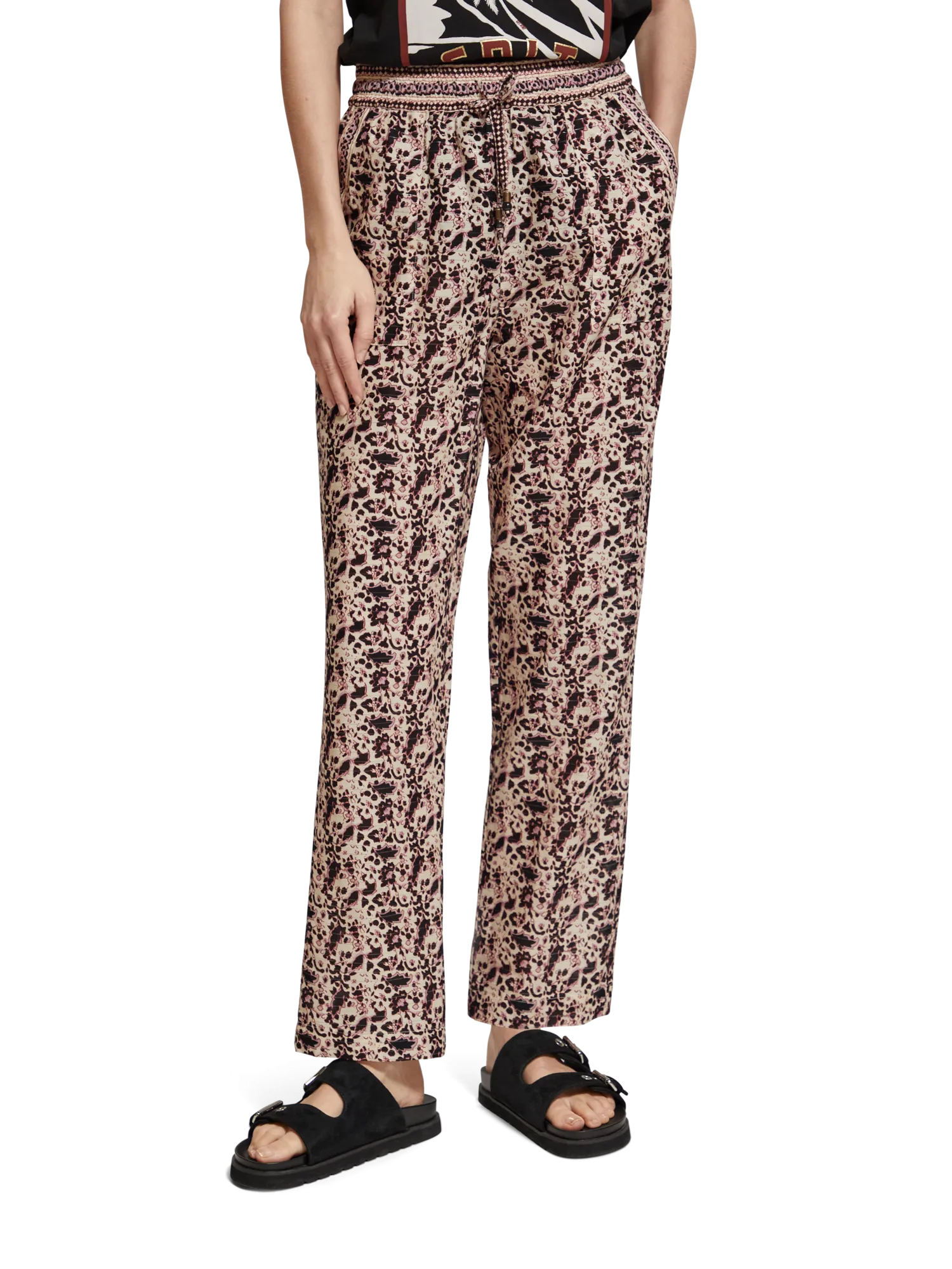 Pantalon block floral