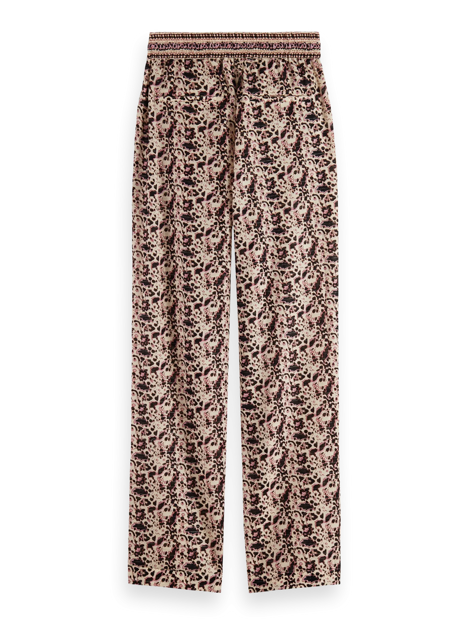 Pantalon block floral