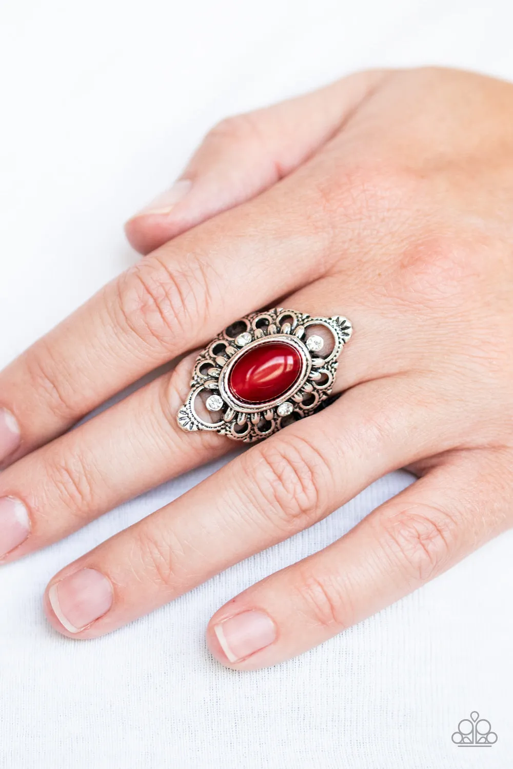 Paparazzi Elegantly Enchanted - Red Ring