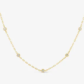 Paperclip 0.75CT 8 Diamonds By The Yard Necklace