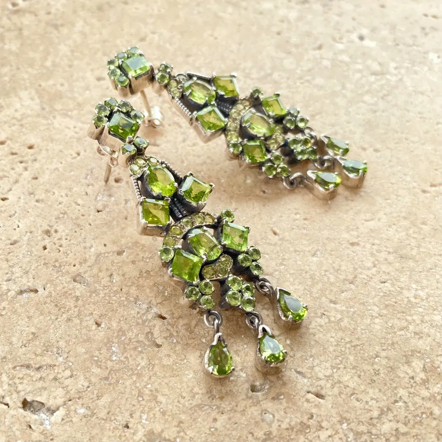 Peridot Multi Stone Victoria Earrings