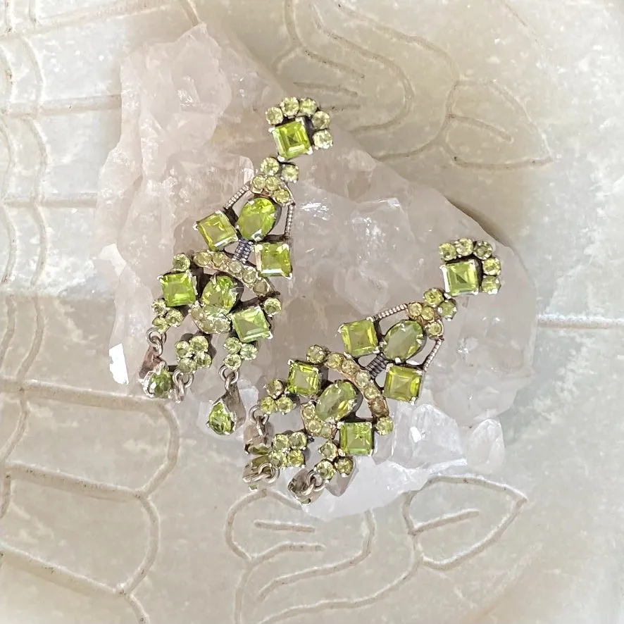 Peridot Multi Stone Victoria Earrings