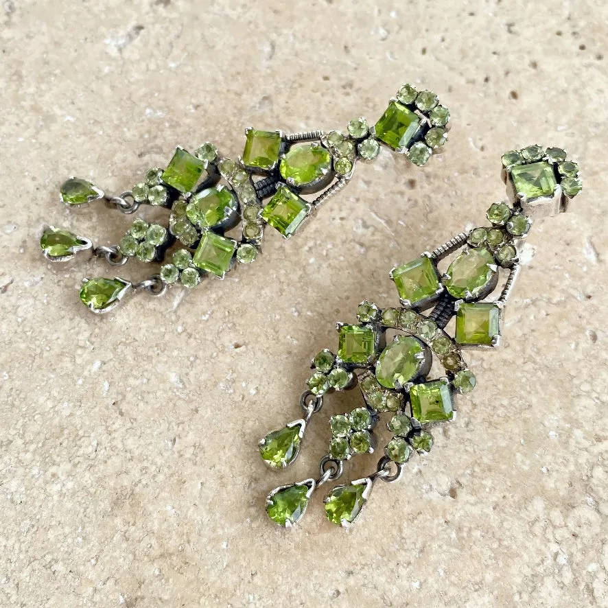 Peridot Multi Stone Victoria Earrings