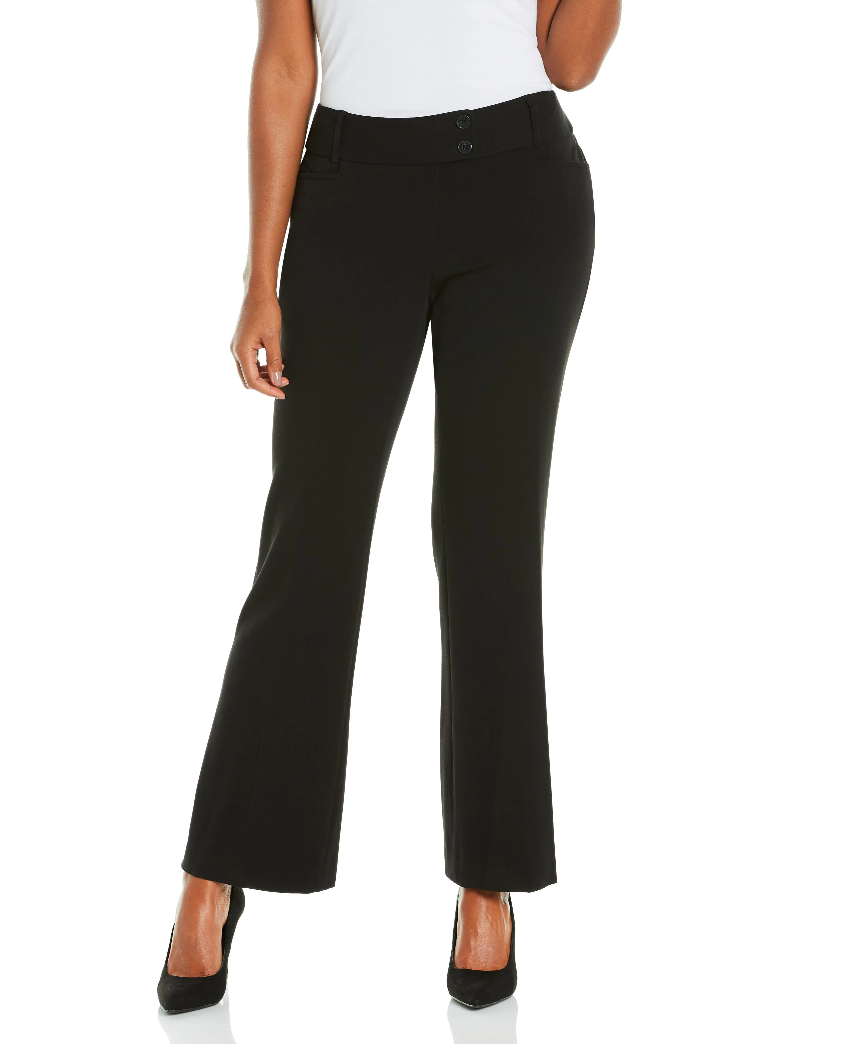 Petite Gabardine Bootcut Pant - Curvy Fit