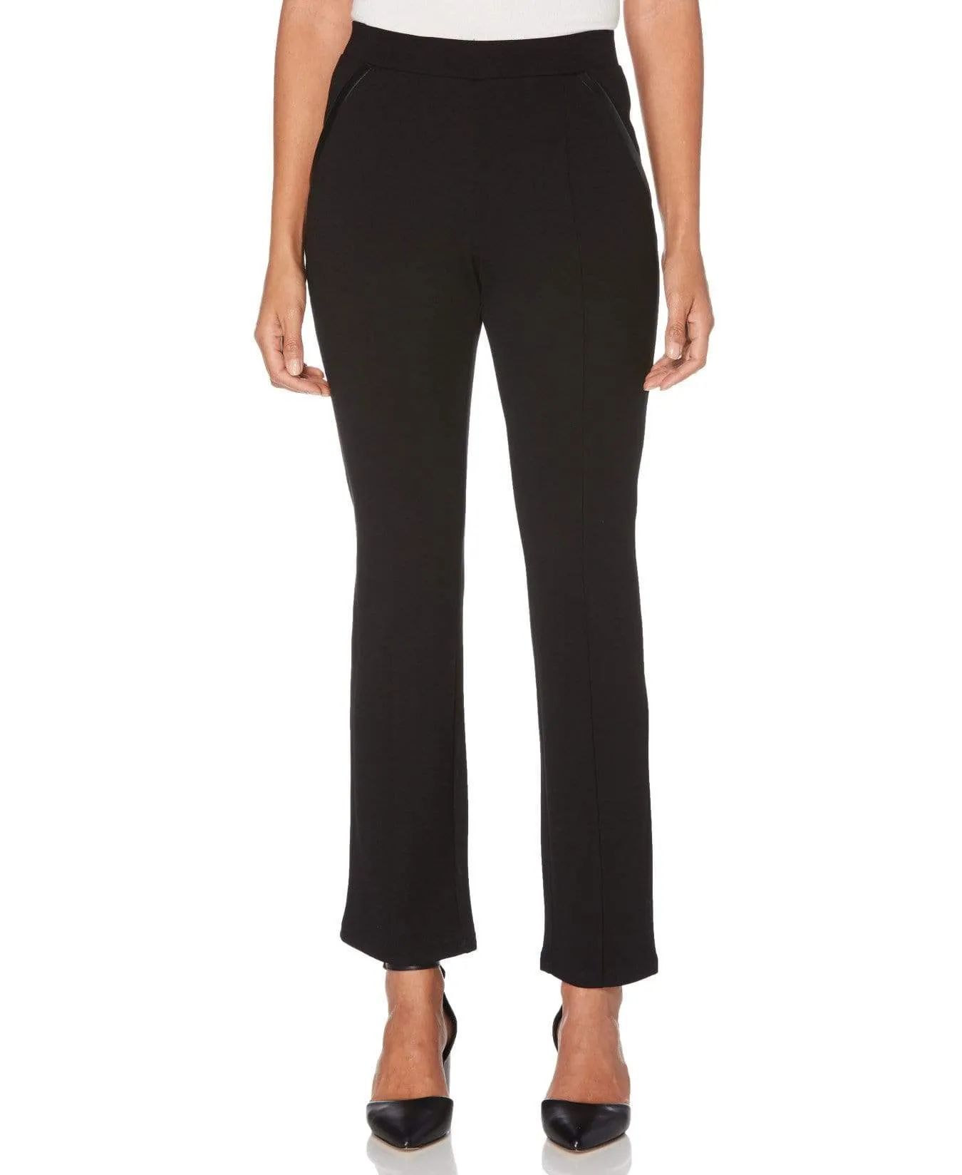 Petite Ponte Knit Slim Leg Pant - Comfort Fit