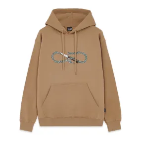 Propaganda Sweatshirt with hood and kangaroo pocket Logo Chain Hoodie 22FWPRFE736-52 camel