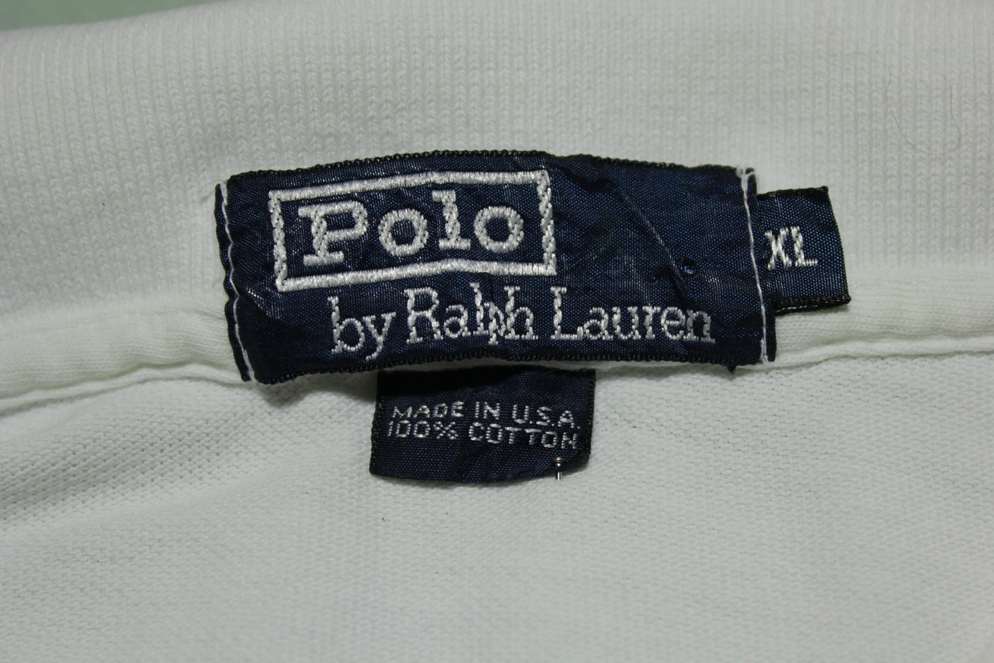 Ralph Lauren Cocaine Bright White Vintage USA Made Polo Shirt