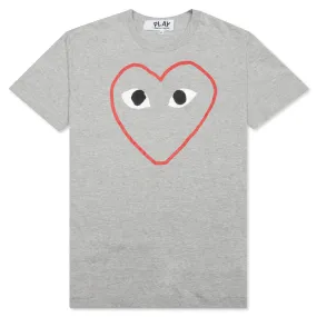 Red Heart Sketch Tee - Grey