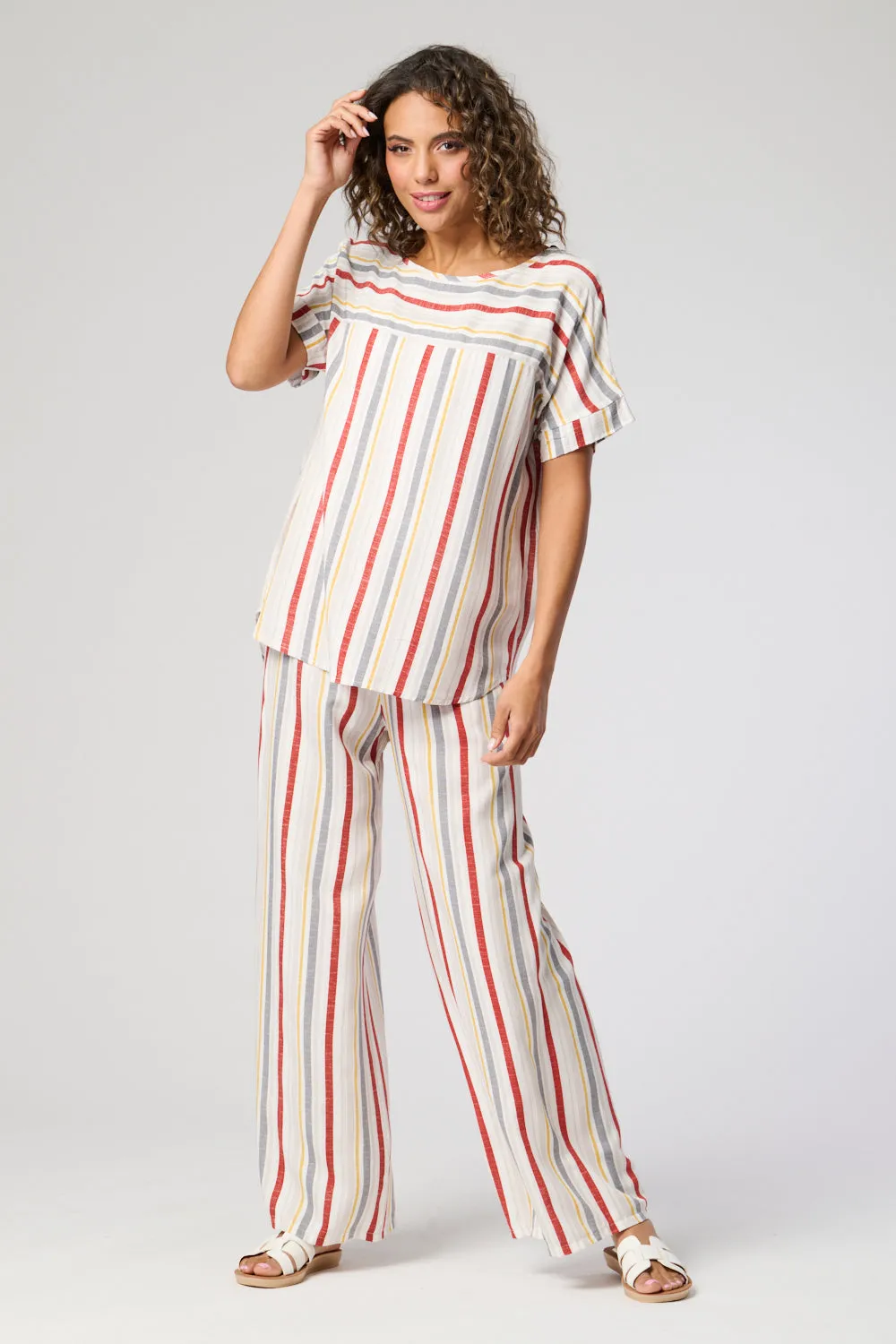 Saloos Panelled Stripy Top